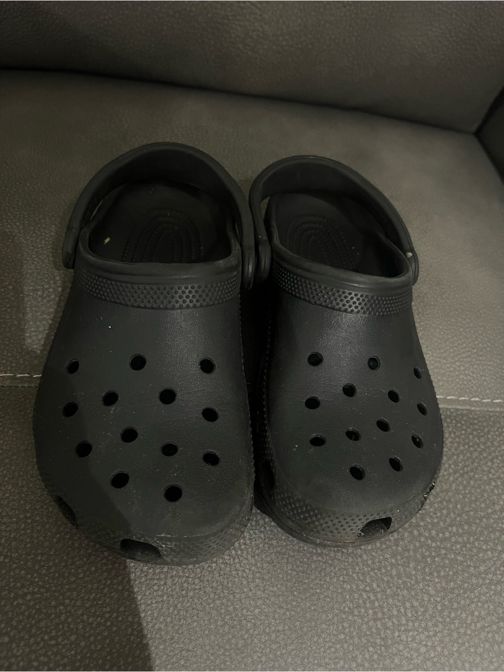Kids Black Slip-On Croc Shoes - Comfortable Everyday Wear
